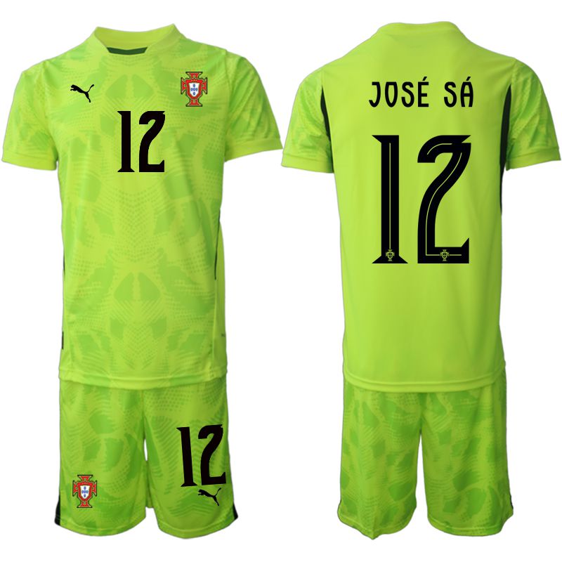 Men 2025-2026 Season Portugal Fluorescent green goalkeeper #12 Soccer Jersey->portugal jersey->Soccer Country Jersey